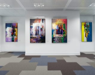Art Exibition Lot – 3d visualization Art Exibition Lot - 3d visualization - artwork "Triptichon" & "Vertical Geometry" created by Macie Nowacki, Poland 2015